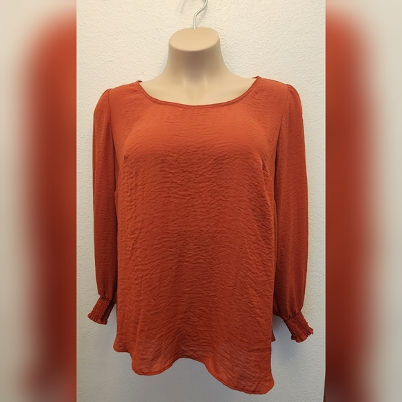 Haut Semi-transparent (sheer) Bleu Rain Burnt Orange, Taille L, Marque Blue Rain - Occasion Excellent état